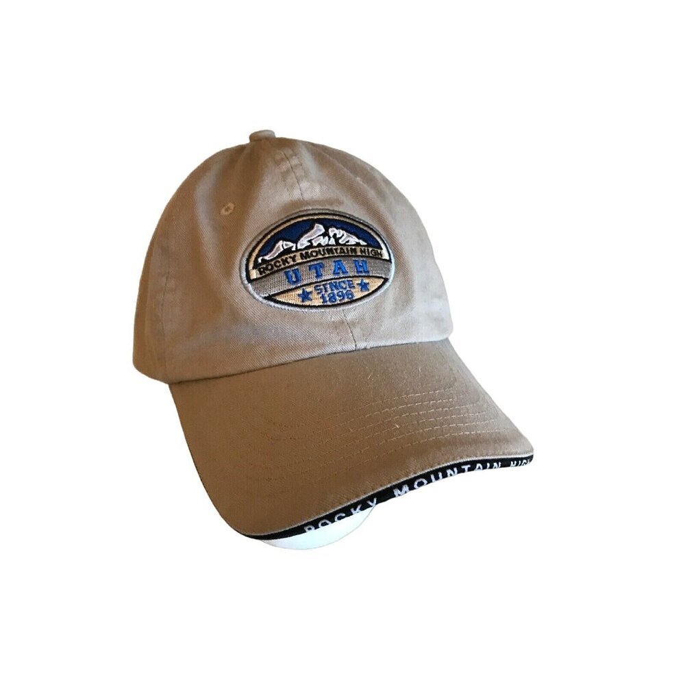 Rocky Mountain High‎ Utah Beige Adjustable Cotton Baseball Cap By Focus